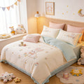 Embroidered Rabbit Kids Bedding Set